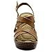 Ollio Women's Shoe Cross Strap Platform Wedge Heel Sandal