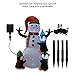 6 Foot Christmas Inflatables Snowman with Penguins, Airblown Inflatable Snowman with Red Hat/Branch Hands/Scarf, Lighted for Home Outdoor Yard Lawn Decorations