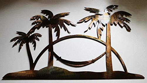 Tropical Palm Tree Metal Art Wall Decor