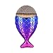 Sunbowstar Multifunction Mermaid Fish Scale Makeup Brush New Fashionable Style Fishtail Bottom Brush Powder Cheeks Blush Makeup Cosmetic Brushes Tool (1pcs Purple)