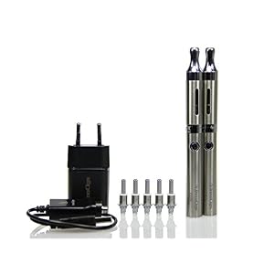 EVOD 2 BDCC Kanger doppel Starterset KangerTech Dual Coil 1,5 Ohm, e-Zigarette (silber)
