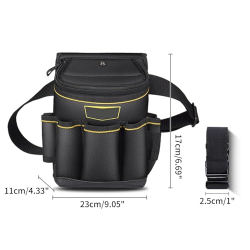 TERRIFI Tool Belts for Men, Tool Pouch, Electrician Tool Bag with Belt, Quick Tool Pouch with Cover, Wear Resistant Tool Belt for Electricians, Carpenters