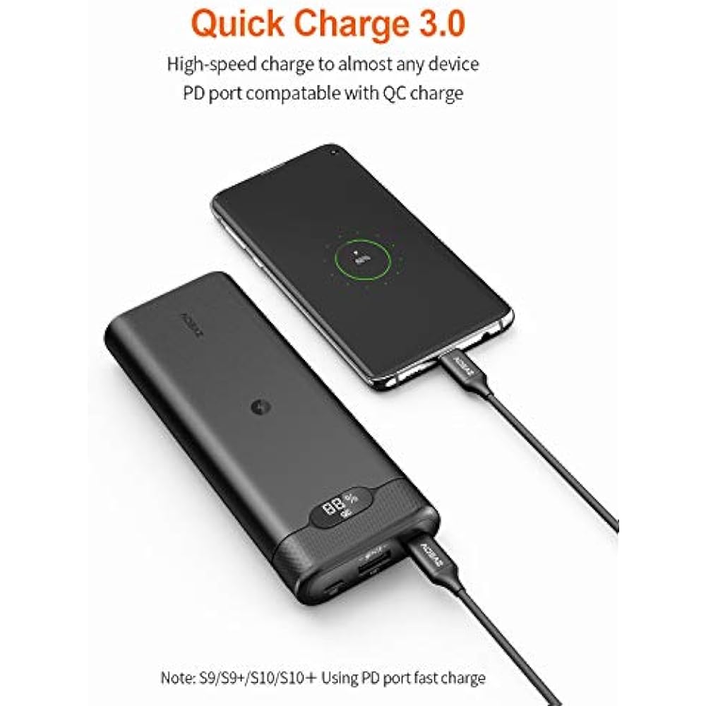 Portable Power Banks Wireless 20000mAh Charger, 18W PD USB LCD Display