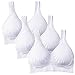 Mirity Padded Sports Bras For Women Freedom Seamless Racerback Spanx Yoga Bra Pack of 3, 3 White, Large