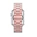 Seinit Stainless Steel Watch Band Replacement Strap Compatible with Apple Watch Series 6/5/4/3/2/1 40mm/38mm, Rose Gold