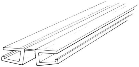 Clear PVC Living Hinge with Bottom Groove, Fits 1/4 Material - Pick: Length - Pick: Length (1-1/4 x 3ft - by Craftics