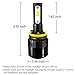 LED Headlight Bulbs All-in-One Conversion Kit - H11 (H8, H9) 2Pcs 72W 8000Lm 6500K Cool White with COB Chips Super Bright - 2 Year Warranty (H11(H8,H9))