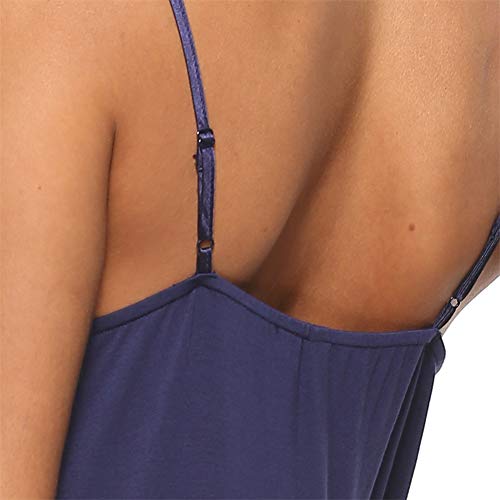 Womens Lace Lingerie Babydoll Sleepwear Halter Chemise Nightie Full Slip Dress Blue M