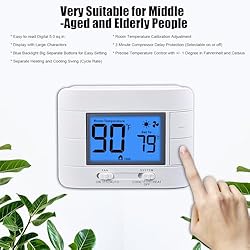 Non Programmable Thermostat for Home - Single Stage