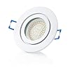 Sweet Led, Voordeelverpakking van 12 stuks, IP44 aluminium, voor vochtige ruimtes, badkamer, badkamer/inbouwlamp…