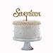 Seventeen Happy 17th Birthday Cake Topper Gold Giltter Acrylic 17 Years Old Party Decoration Supplies
