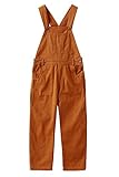Grandwish Boys' Brown Bib Overall Size 3T-10