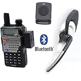 Bluetooth Wireless Adaptor +PTT Headset for Kenwood TYT BAOFENG UV5R Radio HB-6A