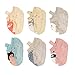 Dicry 6 Pairs Girls Anti slip Walking Socks with Grip, Thick Warm Non Skid Baby Infant Toddler Mary Jane Socks with Strap, 6-12 Months