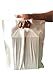 100 Merchandise Bags, 12x15 White, Die Cut Handles, No Gusset. Strong, Durable, and Tear Resistant Bags Perfect for Retail, Boutiques or Events