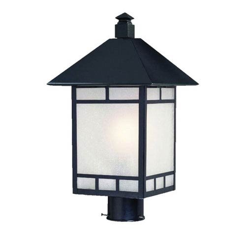 Acclaim 9027BK Artisan Collection 1-Light Post Mount Outdoor Light Fixture, Matte Black