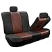 FH Group FH-PU160114 PU Classic Leather Seat Covers Brown/Black, Airbag Compatible and Split Bench-Fit Most Car, Truck, SUV, or Van