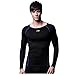 FITEXTREME MAXHEAT Mens Thermal Underwear Tops Long Johns Shirt with Fleece Lined Black XL