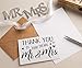 120 Pack Wedding Thank You from the New Mr and Mrs Cards Bulk with Kraft Brown Envelopes for Weddings, Showers, 4x6 in
