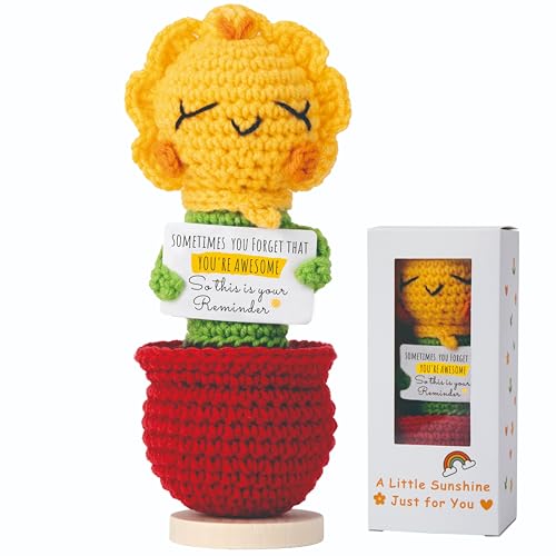 You Are Awesome Crochet Sunflower