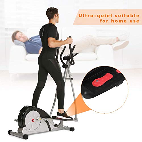Jaketen Elliptical Exercise Machine Magnetic Smooth Quiet Driven Eliptical Trainer Machine for Home Use (Elliptical-Gray) - Thumbnail 2
