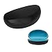 Sunglass Case Hard Shell | Large Eye Glasses Case For Men And Women | Protective Holder for Eyewear | Fits Most Eyeglasses | Black And Light Blue