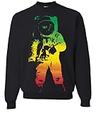 Space Astronaut Man on the Moon Rasta Crewneck Sweatshirt