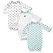 Luvable Friends Unisex Baby Cotton Gowns, Elephant, 0-6 Months US