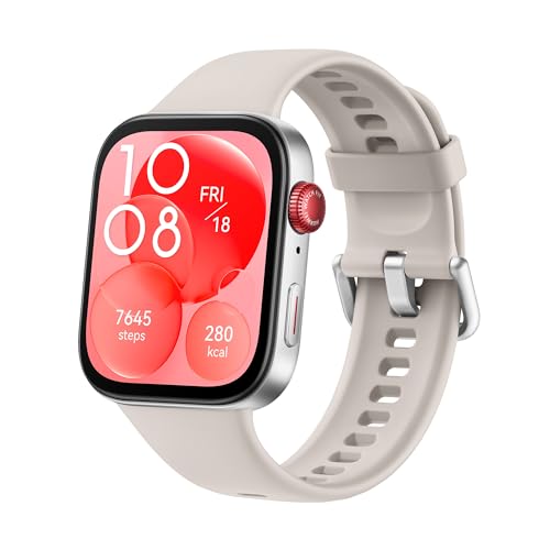 Watch FIT 3, Pantalla AMOLED de 1.82 Pulgadas, Diseño Ultrafino, Llamadas por Bluetooth, hasta 10 días de Batería, Compatible con Android & iOS, Blanco