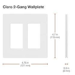 Lutron Claro 2 Gang Decorator/Rocker
