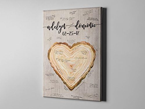 SALE 50% Off Canvas Guest Book, Wooden Heart Love Canvas Guest Book, Rustic Guest Book, Wedding Decor Keepsake, FREE SHIPPING! (CGB14)