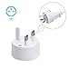 FlePow 1250W Power Strip+International Travel Outlet Plug Adapter(US to Euro/UK UK to USA/AU) Portable Global Converter with 2AC Outlets 4 USB Ports Travel Charger for iPhone