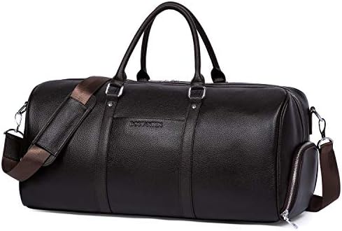 BOSTANTEN Genuine Leather Duffel Bag Travel Weekender Overnight Gym Sports Luggage Tote Duffle Bags For Men (Coffee-large) 1 BOSTANTEN Genuine Leather Duffel Bag Travel Weekender Overnight Gym Sports Luggage Tote Duffle Bags For Men (Coffee-large)