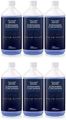 Williams 6 x 1L Screenwash Concentrate Makes up to 60 litres Perfect for Winter months Streak Free