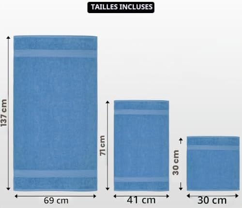 - Lot de Serviettes 8 Pièces (Bleu Électrique)