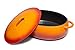 GURO Cast Iron Enamel Coated Oval Dome Casserole / Dutch Oven, Orange, 8.45QT / 8Liter
