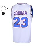 CAIYOO Mens 23# Space Movie Jersey Basketball Jersey S-XXXL White/Black