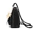 Soft Leather Backpack Lovely Schoolbag Shoulder Bag Sports Knapsack (black)