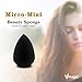 VMAGIC 4Pcs Premium Micro Mini Makeup Sponges Beauty Sponge Blender Foundation Sponge for Applicator, Foundation and Highlight (4 Black)