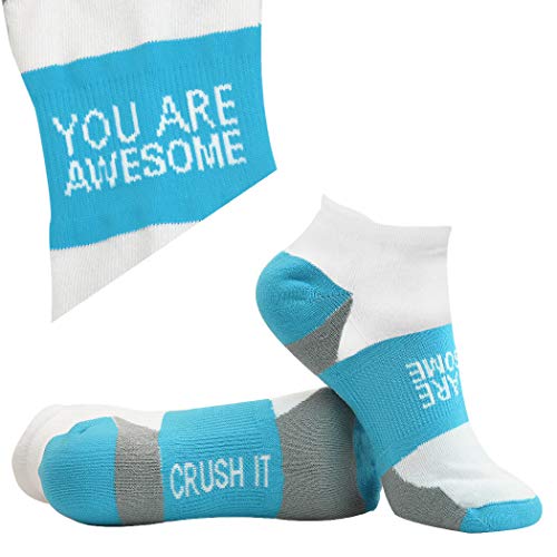Inspirational-Athletic-Running-Socks-by-Gone-For-a-Run-Womens-Woven-Low-Cut-Inspirational-Slogans-Set-of-3-pairs