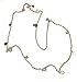 Tory Burch Gold Tone Logo Charm Rosary Necklace
