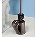 InterDesign Kent Bathware, Hideaway Toilet Bowl Brush and Holder - Bathroom Cleaning Storage, Bronze
