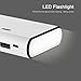 POWERADD 10000mAh Portable Charger External Battery Power Bank with 3 Smart USB Outputs and Flashlight for iPhone 7S 6S 6 Plus, iPad Air/Mini, Samsung Galaxy, Smartphones and Tablets - White