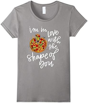 Womens Pizza Lover T-Shirt - Funny Pizza Shirt - Pizza Love Shirt XL Slate
