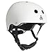 Triple Eight LIL 8 Dual Certified Sweatsaver Kids Skateboard and Bike Helmet with Padded Chin Buckle, White Glossy, (3922)