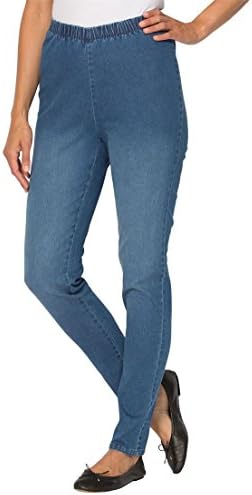 Women's Plus Size Legging Pull On Denim Stonewash Sanded,20 W
