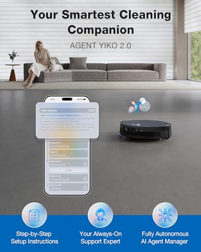 ECOVACS DEEBOT X12 PRO Omni Robot Vacuum and Mop, FocusJet Pre-Spray + OZMO Roller Self-Washing Mop, TruEdge Cleaning, ZeroTangle, AIVI 3D AI Navigation, Efficient Cleaning for Pet Hair & Carpets