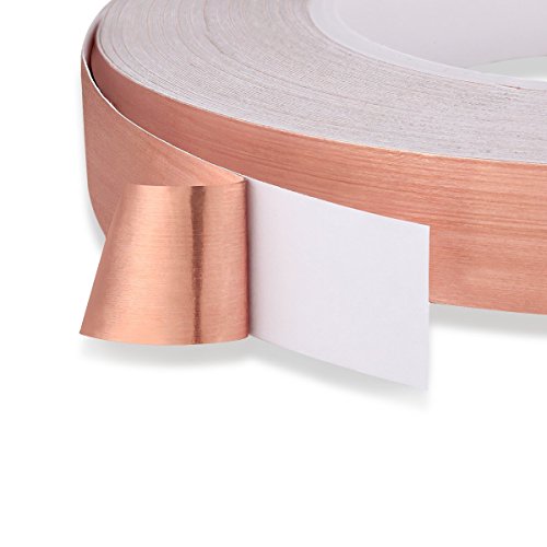 Wolfride Pack of 3 Double-sided Conductive EMI Shielding Copper Foil Tape for Stained Glass, Soldering, Electrical Repairs, Slug Repellent, Paper Circuits, Grounding ( 27.5 Yard/Each ) - Thumbnail 2