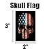 American Flag & Skull Flag Hard Hat & Helmet Stickers: 4 Pack. Great for Motorcycle Biker Helmet, Construction Toolbox, Hard hat, Mechanic Shop & More. Great for Any Patriot. USA Made
