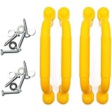 Ymeibe Playground Safety Handles Solid Swing Set Kids Safety Hand Grips for Playset, Climbing Frame & Play House (Yellow, 2 Pair)